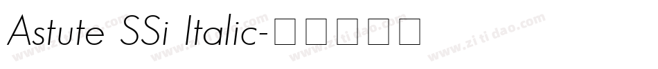 Astute SSi Italic字体转换